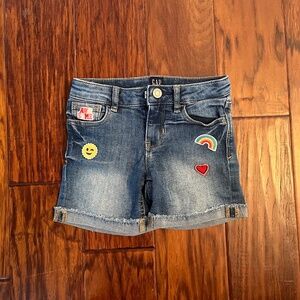 Gap Kids jean shorts with patches